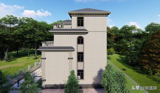 湖南四層歐式別墅設(shè)計(jì)方案，堂屋+茶室+KTV+露臺