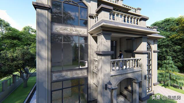 湖南四層歐式別墅設(shè)計(jì)方案，堂屋+茶室+KTV+露臺