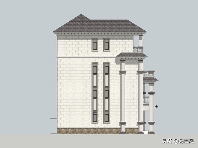 湖南四層歐式別墅設(shè)計(jì)方案，堂屋+茶室+KTV+露臺