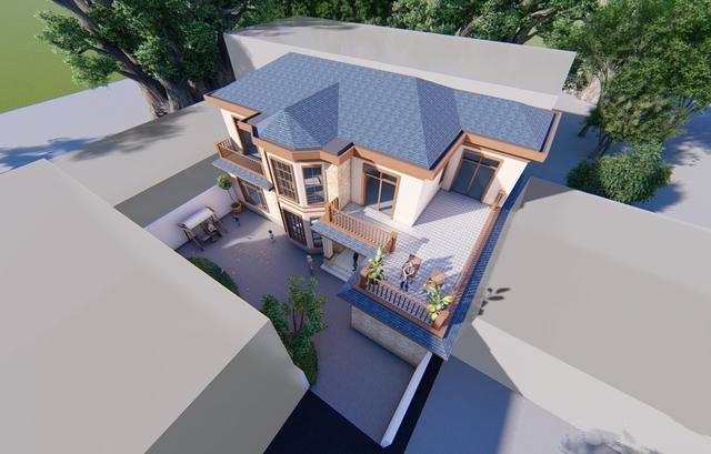 300多平父母養(yǎng)老別墅方案圖，僅花50萬(wàn)，庭院小池真好看