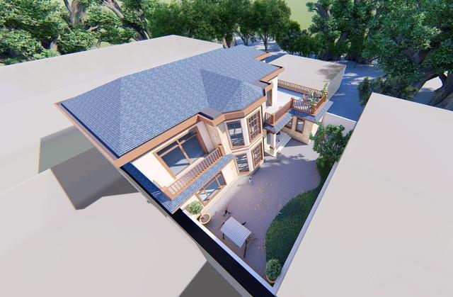 300多平父母養(yǎng)老別墅方案圖，僅花50萬(wàn)，庭院小池真好看