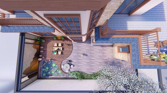 300多平父母養(yǎng)老別墅方案圖，僅花50萬(wàn)，庭院小池真好看