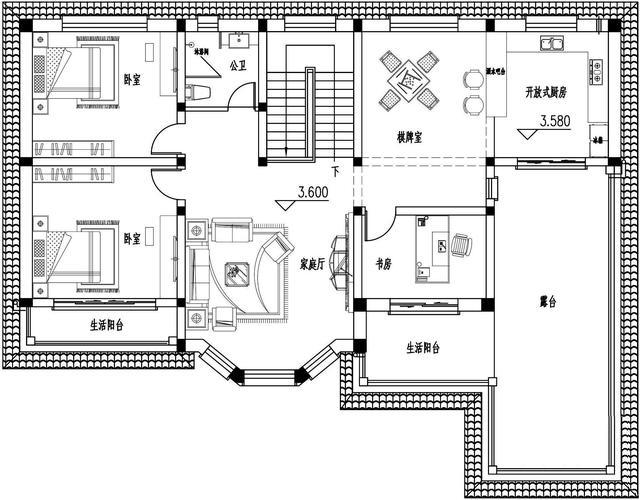300多平父母養(yǎng)老別墅方案圖，僅花50萬(wàn)，庭院小池真好看
