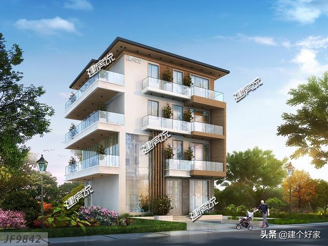 廣東95平現(xiàn)代風格四層自建房屋設計圖，100以內(nèi)的經(jīng)典方案