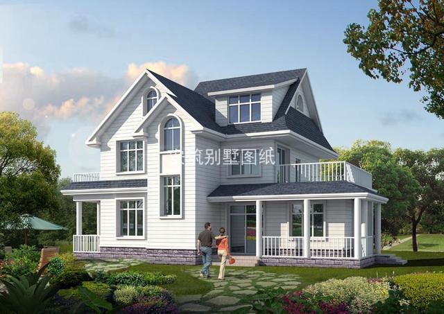 美式二層半別墅自建房方案，喜歡美式風(fēng)格的點(diǎn)贊