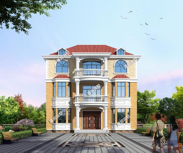 兩棟對(duì)稱(chēng)的別墅設(shè)計(jì)方案，第一棟造價(jià)很低