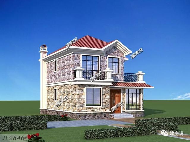 占地95平美式二層農(nóng)村房子設計圖，鄰居看了都點贊