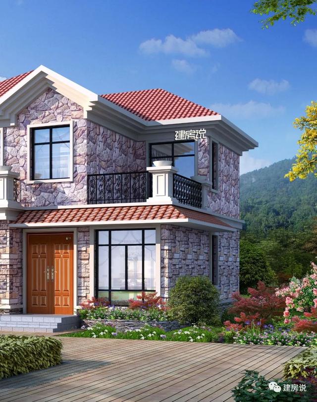 占地95平美式二層農(nóng)村房子設計圖，鄰居看了都點贊