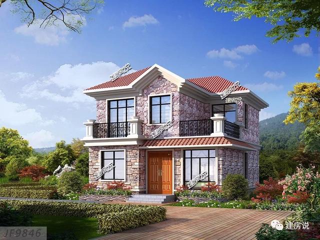 占地95平美式二層農(nóng)村房子設計圖，鄰居看了都點贊