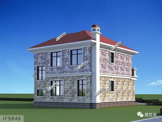 占地95平美式二層農(nóng)村房子設計圖，鄰居看了都點贊