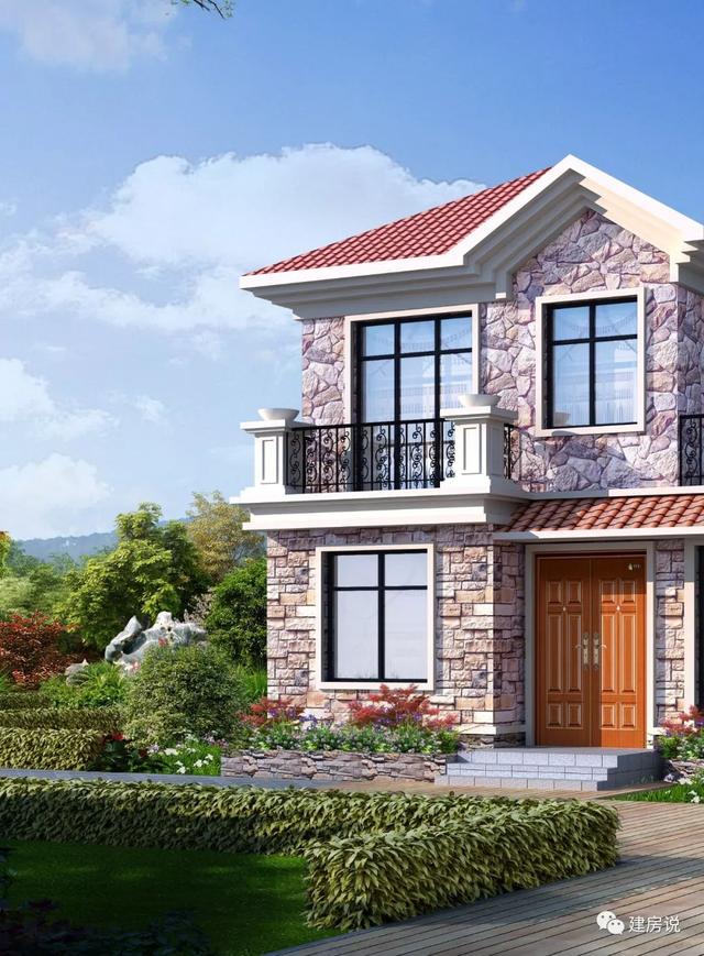 占地95平美式二層農(nóng)村房子設計圖，鄰居看了都點贊