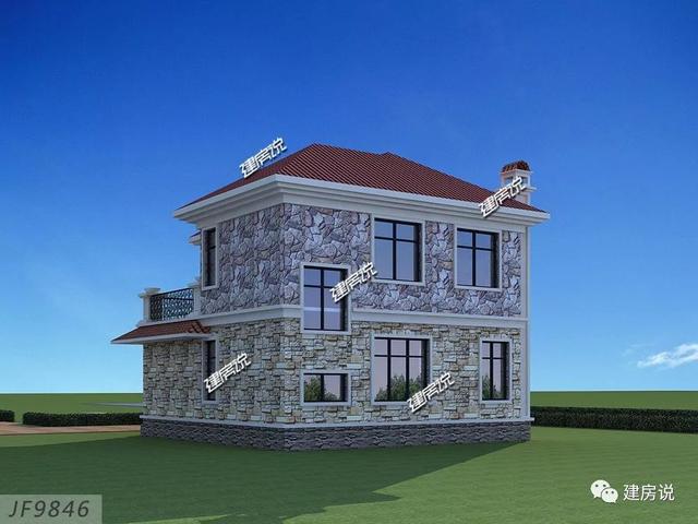 占地95平美式二層農(nóng)村房子設計圖，鄰居看了都點贊