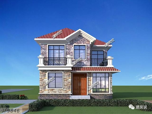 占地95平美式二層農(nóng)村房子設計圖，鄰居看了都點贊