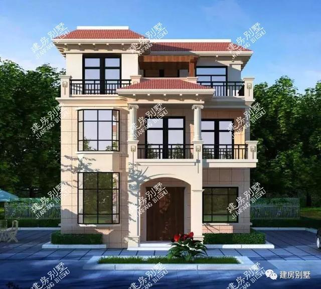 兩棟小開間的三層三層自建房子戶型方案圖，小戶型熱銷款