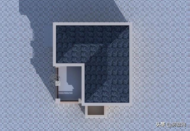 開(kāi)間11.8米面寬14.5米二層鄉(xiāng)村簡(jiǎn)歐別墅圖，外觀配色協(xié)調(diào)