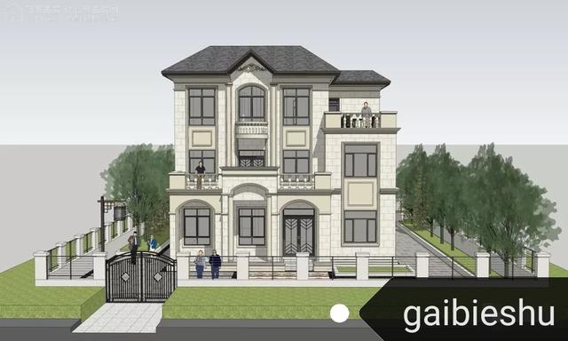 主體65萬湖北武漢三層獨棟別墅效果圖，高端、大氣