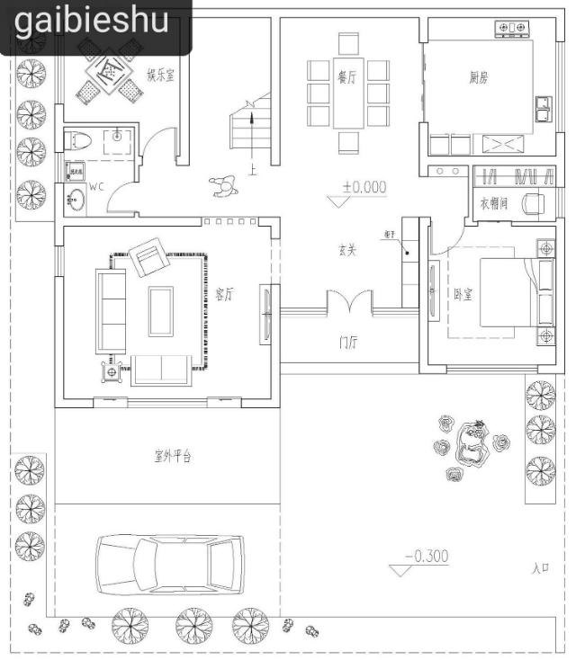 53萬山東二層半現(xiàn)代別墅設(shè)計，坡屋頂結(jié)合平屋頂
