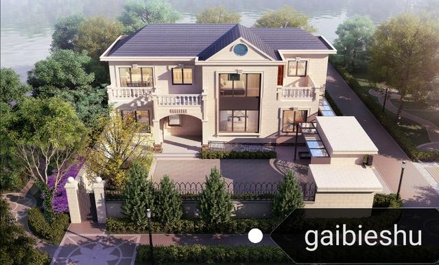 36萬(wàn)河南建二層小別墅戶(hù)型圖附完工實(shí)拍圖，造型好看