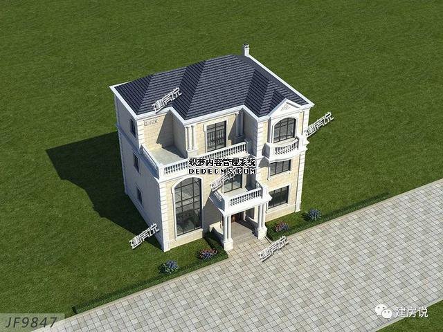 浙江省120平簡歐三層自建房子方案圖，主體造價36-42萬