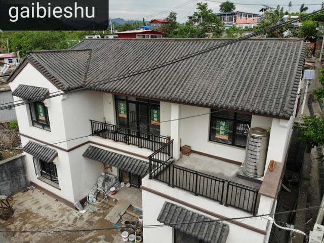 北京二層中式徽派別墅自建房戶型圖，附完工實拍圖