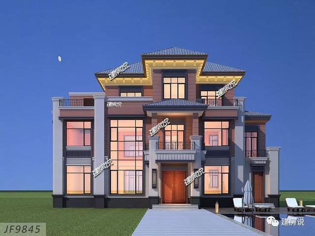 大戶型歐式豪華二層半別墅設(shè)計(jì)圖，高端自建房方案