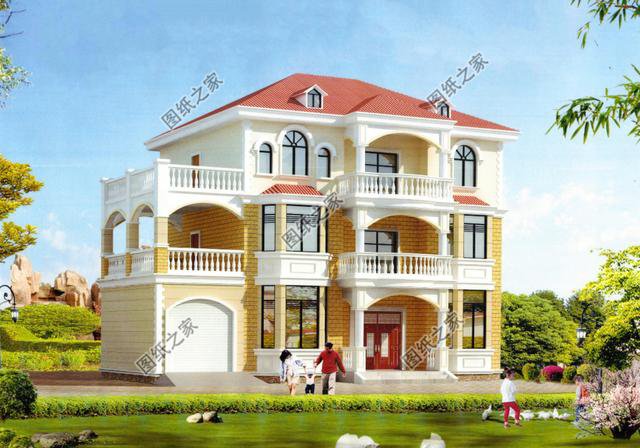 140平簡歐三層別墅建造實拍圖，附戶型設(shè)計圖，豪
