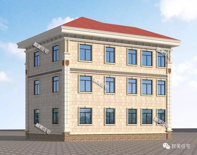 14×11.5米農(nóng)村三層自建房戶型方案設(shè)計，超大堂房