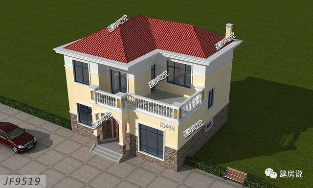 3棟120平的農(nóng)村房子戶型方案設(shè)計(jì)，二層、三層的都有