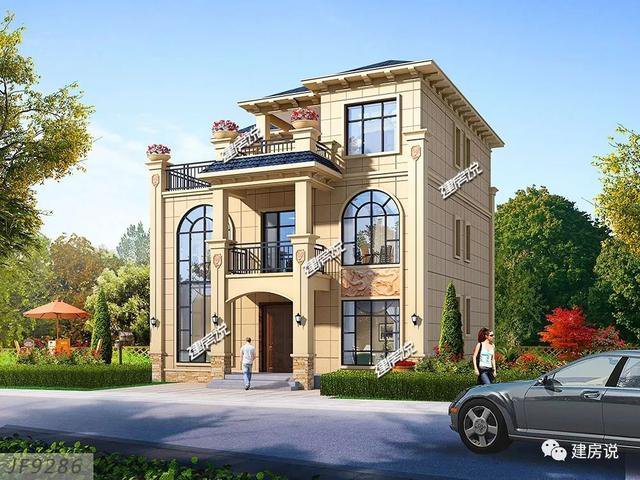 3棟120平的農(nóng)村房子戶型方案設(shè)計(jì)，二層、三層的都有