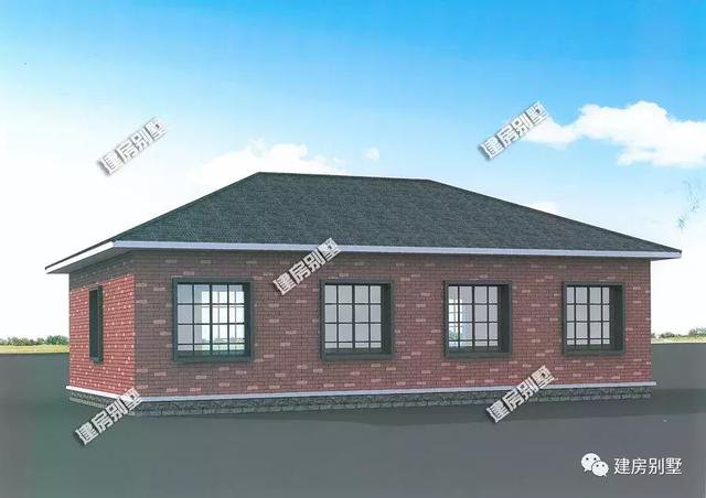 2套外觀漂亮的一層自建房圖片，第一款造價16萬