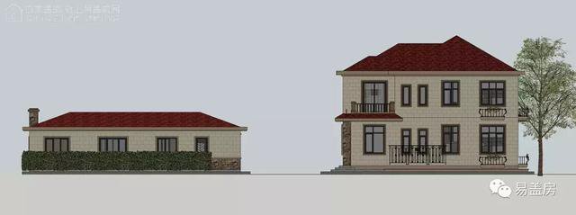 湖南帶配房的二層農(nóng)村自建房案例，簡(jiǎn)歐風(fēng)格