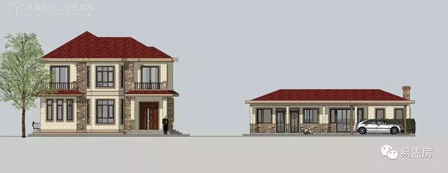 湖南帶配房的二層農(nóng)村自建房案例，簡(jiǎn)歐風(fēng)格