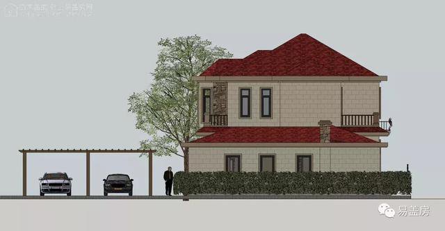 湖南帶配房的二層農(nóng)村自建房案例，簡(jiǎn)歐風(fēng)格