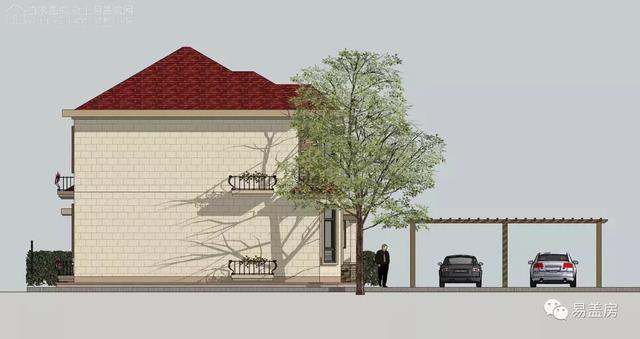 湖南帶配房的二層農(nóng)村自建房案例，簡(jiǎn)歐風(fēng)格