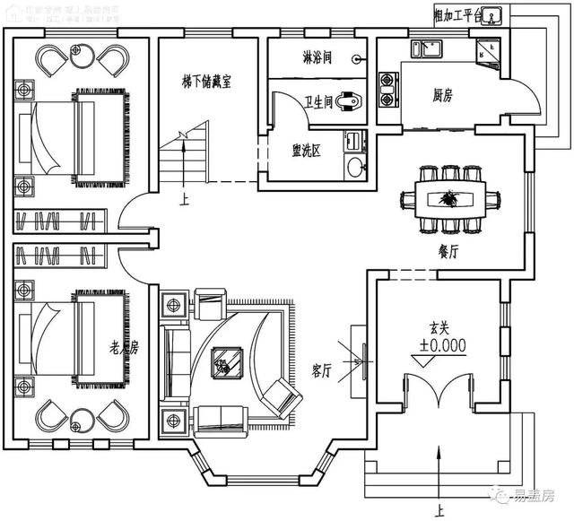 湖南帶配房的二層農(nóng)村自建房案例，簡(jiǎn)歐風(fēng)格
