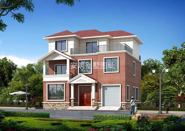 占地121平的三層農(nóng)村民房設(shè)計(jì)，秋天來了，建房抓緊了