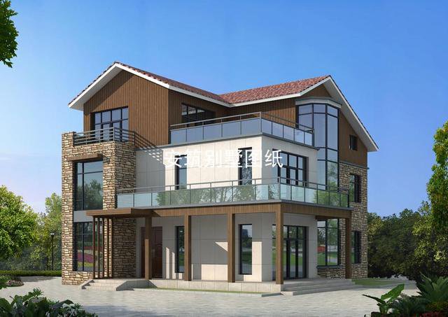 鄉(xiāng)村三層田園風(fēng)格別墅戶型方案，40萬就能搞定