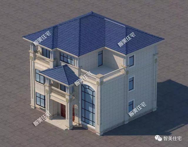 三層簡歐房子設(shè)計(jì)方案圖，不錯(cuò)的民房設(shè)計(jì)，占地120平-130平方米