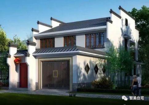 幾款徽派風(fēng)格別墅效果圖片，白墻灰瓦馬頭墻