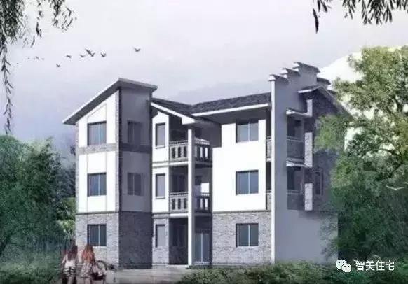 幾款徽派風(fēng)格別墅效果圖片，白墻灰瓦馬頭墻