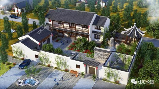 18套帶庭院的中式別墅民宅設(shè)計，自建房、民宿都可以用