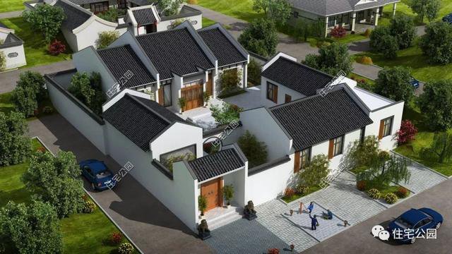 18套帶庭院的中式別墅民宅設(shè)計，自建房、民宿都可以用