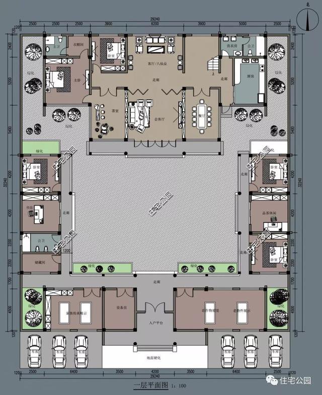18套帶庭院的中式別墅民宅設(shè)計，自建房、民宿都可以用