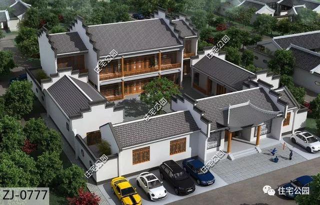 18套帶庭院的中式別墅民宅設(shè)計，自建房、民宿都可以用