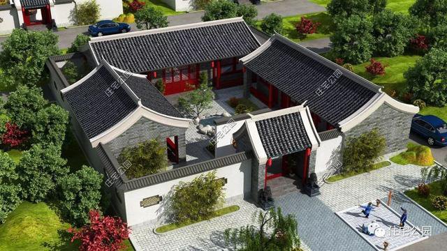 18套帶庭院的中式別墅民宅設(shè)計，自建房、民宿都可以用