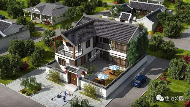 18套帶庭院的中式別墅民宅設(shè)計，自建房、民宿都可以用