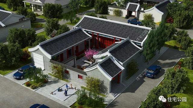 18套帶庭院的中式別墅民宅設(shè)計，自建房、民宿都可以用