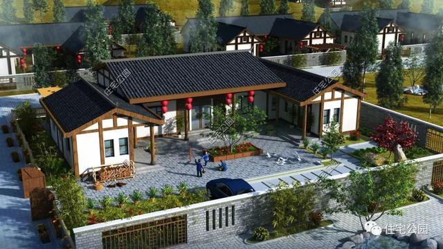 18套帶庭院的中式別墅民宅設(shè)計，自建房、民宿都可以用