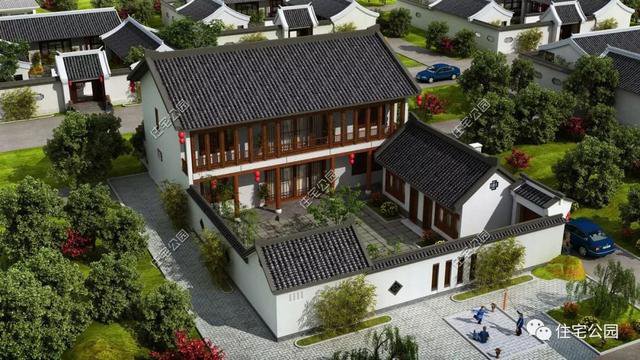 18套帶庭院的中式別墅民宅設(shè)計，自建房、民宿都可以用