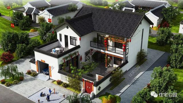 18套帶庭院的中式別墅民宅設(shè)計，自建房、民宿都可以用